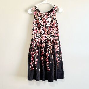 Talbots Floral Print Pleated A-Line Dress